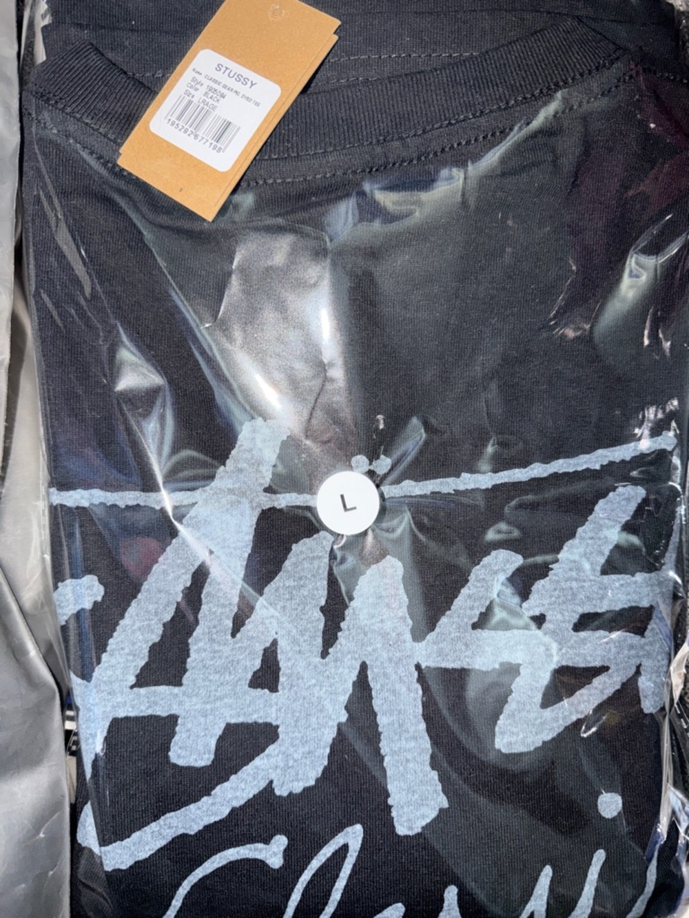 Brand New Stussy Short Sleeve “Classic Gear” T Shirt Men’s Large - Picture 7 of 7